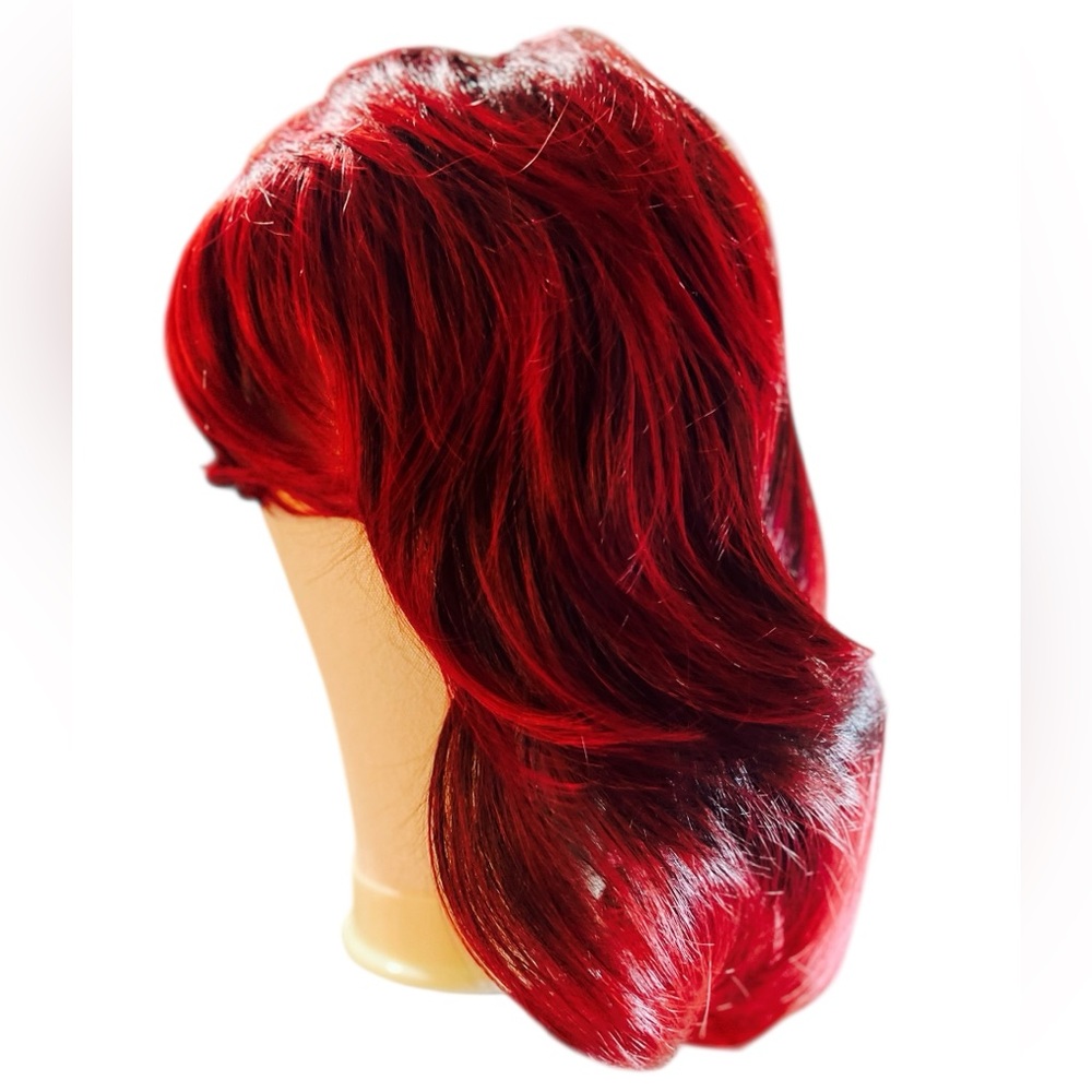 NWT Vibrant Red Women's Hair No Glue  Wig